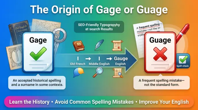 The Origin of Gage or Guage
