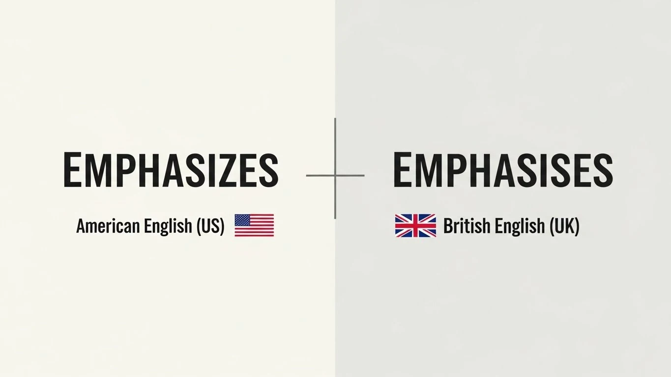 emphasizes or emphasises