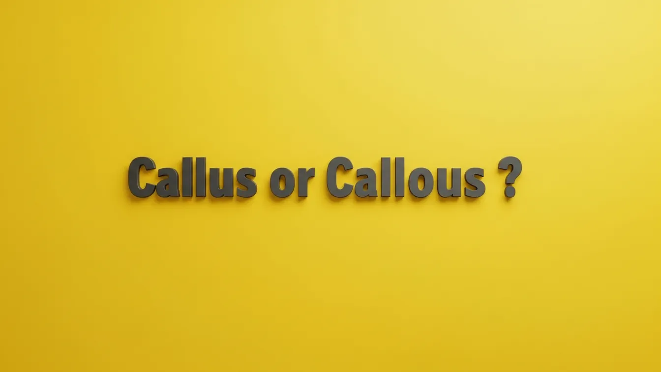 Callus or Callous