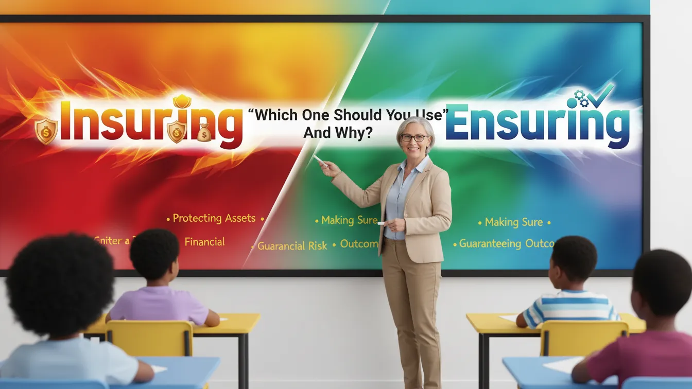 insuring or ensuring