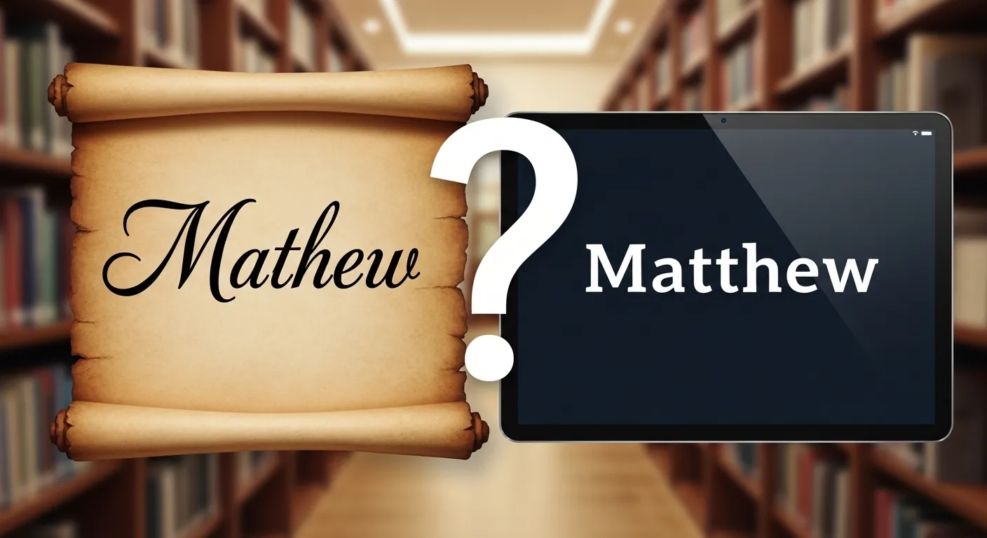 Mathew or Matthew