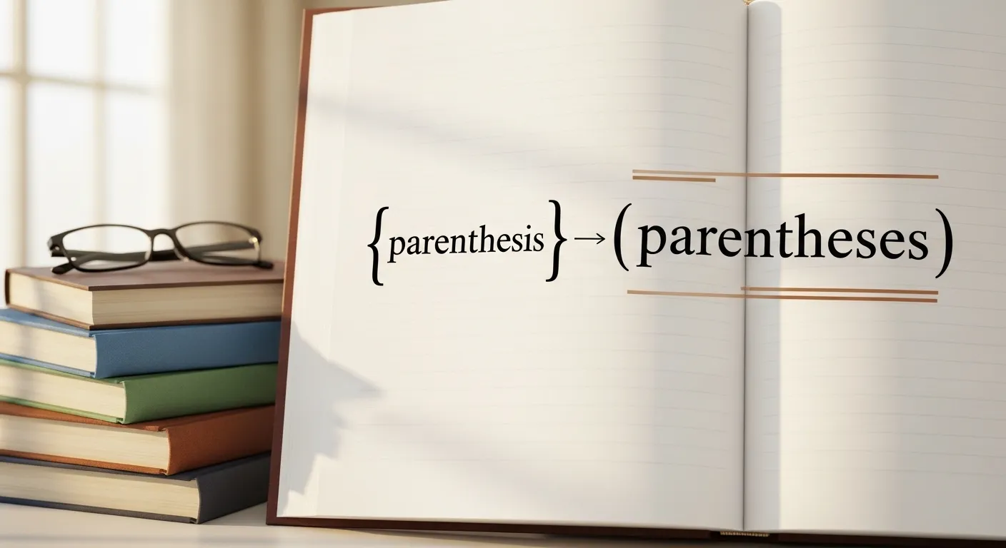 parenthesis or parentheses