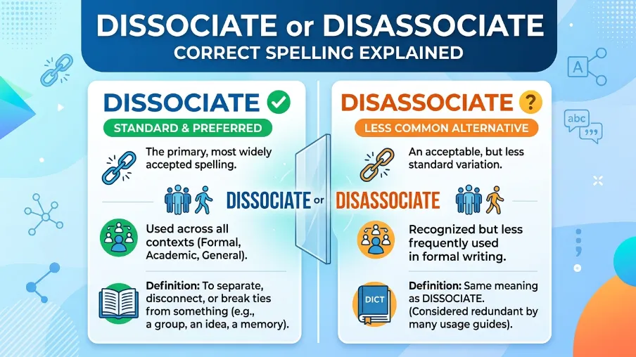 Dissociate or Disassociate