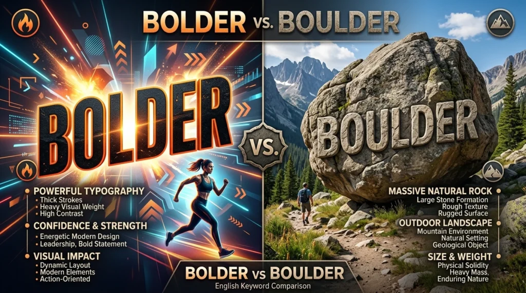 Bolder or Boulder Explained: Key Differences