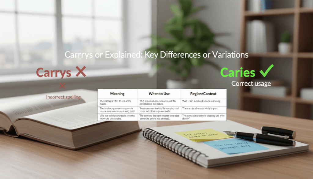 Carrys or Carries Explained :Key Differences or Variations
