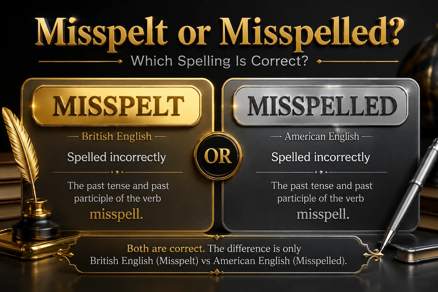 Misspelt or Misspelled