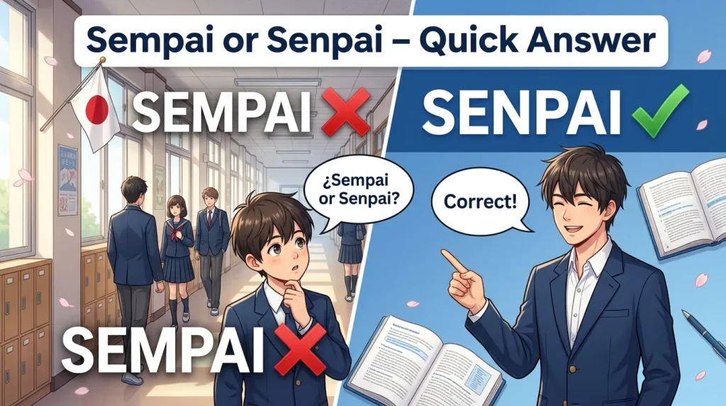 Sempai or Senpai – Quick Answer
