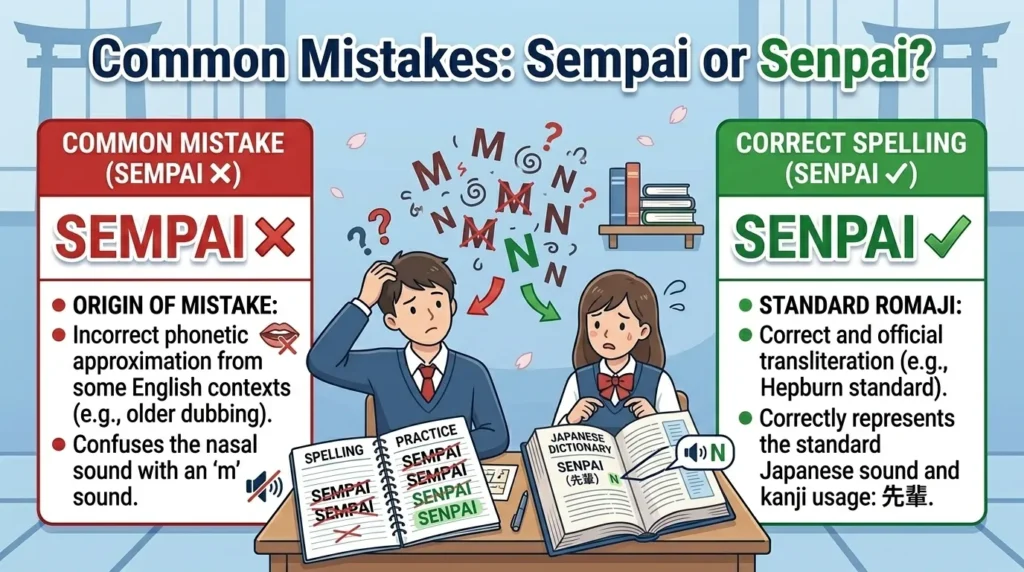 Common Mistakes with Sempai or Senpai