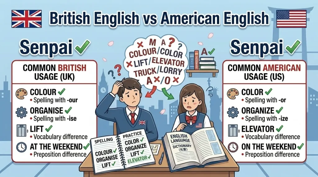 British English vs American English Spelling