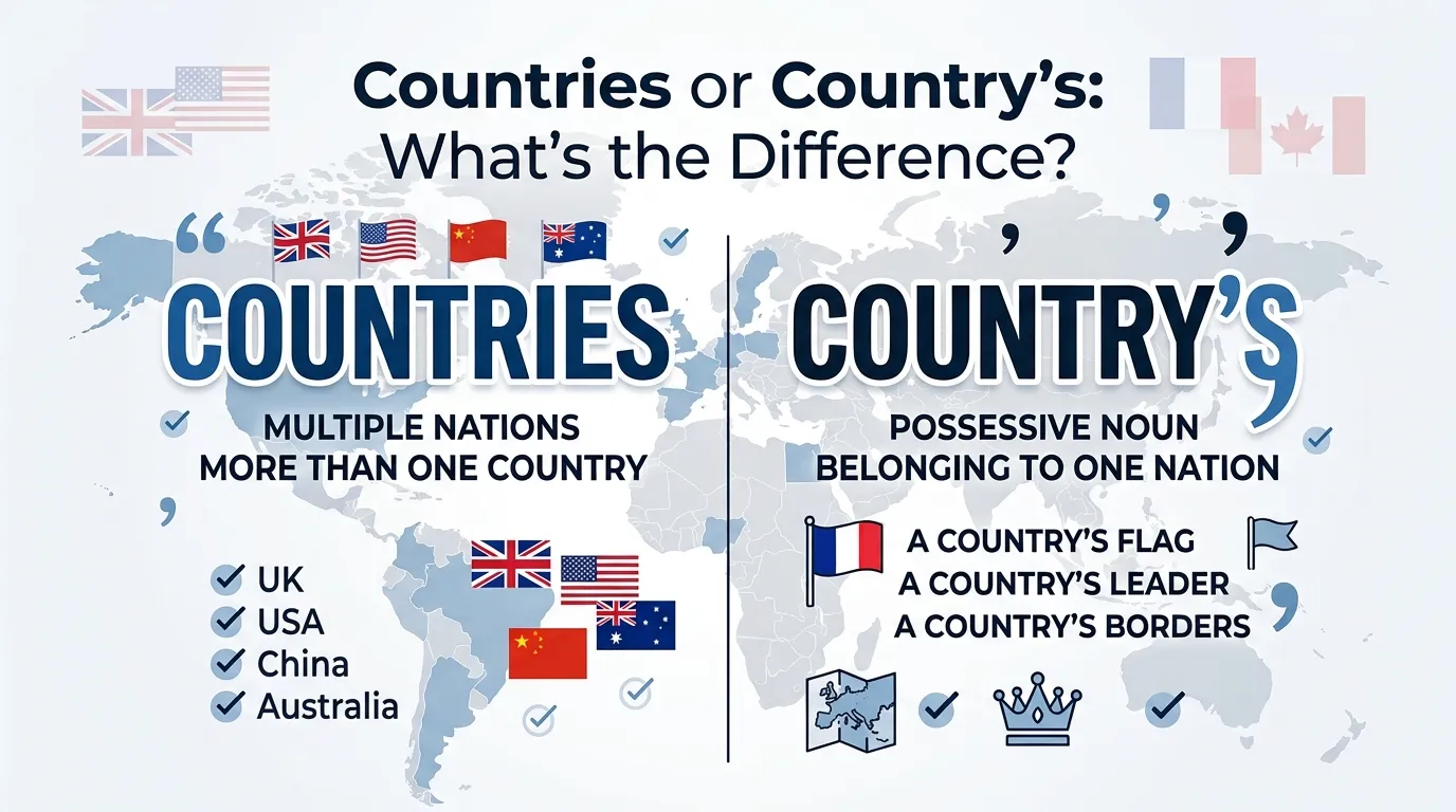 Countries or Country’s: What’s the Difference?