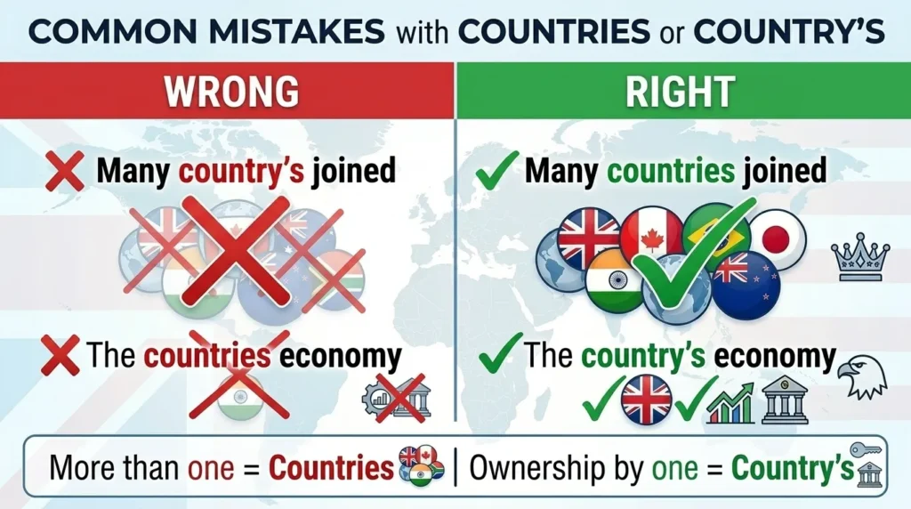Common Mistakes with Countries or Country’s