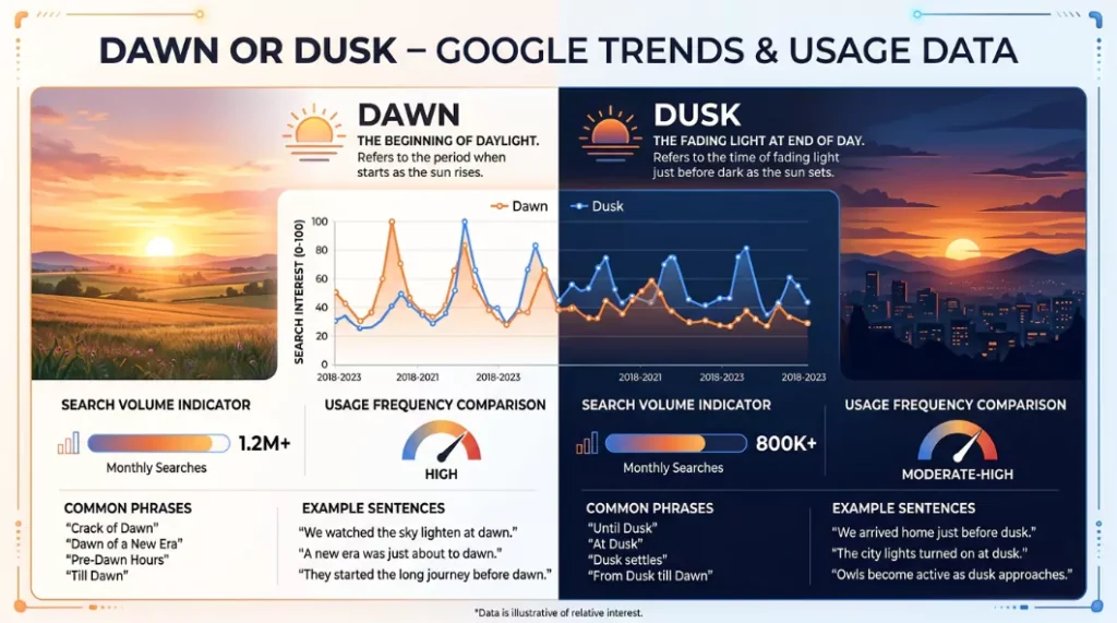 Dawn or Dusk – Google Trends & Usage Data