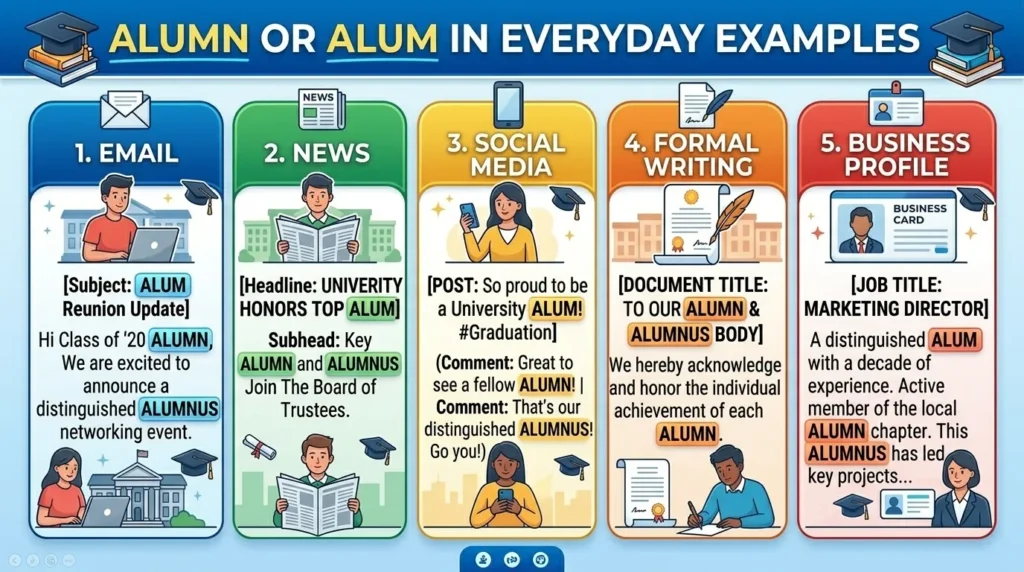 Alumn or Alum in Everyday Examples