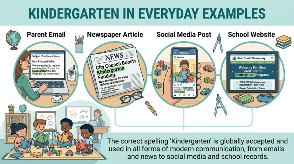 Kindergarden or Kindergarten in Everyday Examples