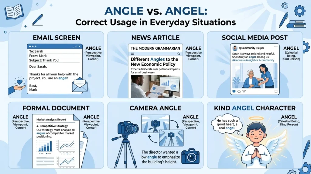 Angle or Angel in Everyday Examples