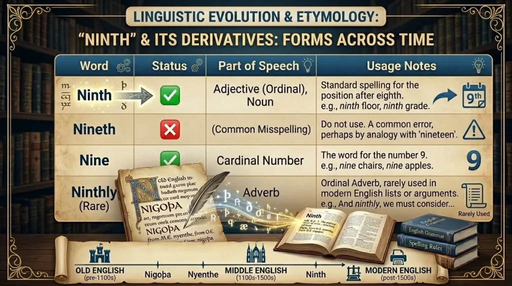 The Origin of Nineth or Ninth