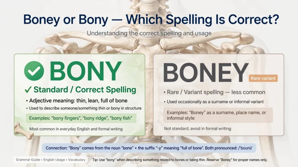 Boney or Bony – Quick Answer