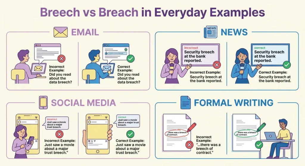 Breech vs Breach in Everyday Examples
