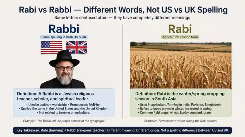 British English vs American English Spelling