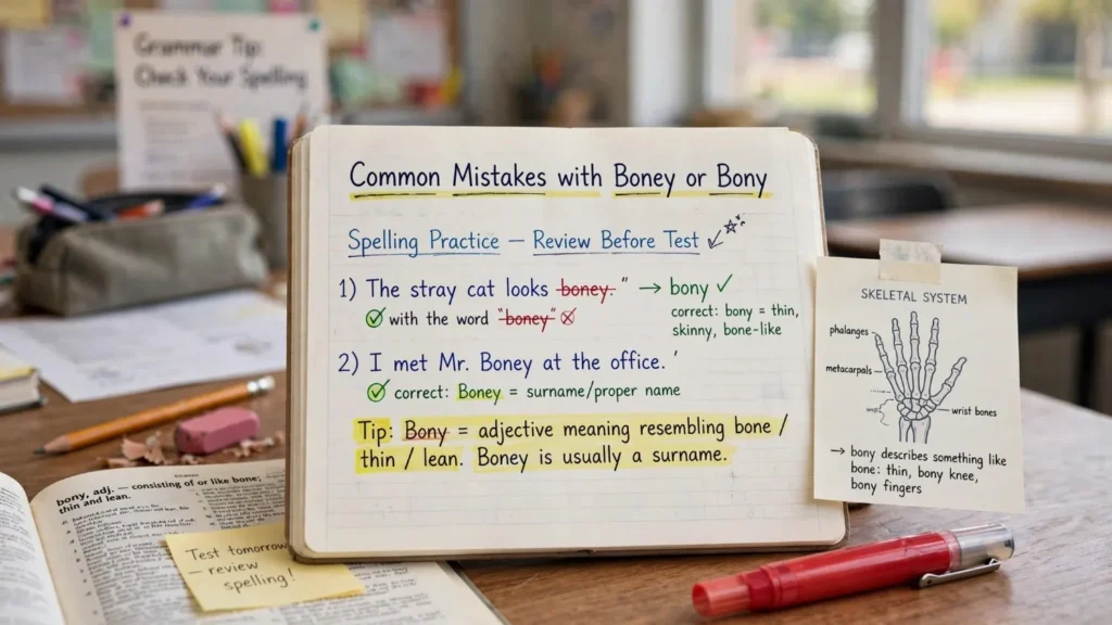 Common Mistakes with Boney or Bony