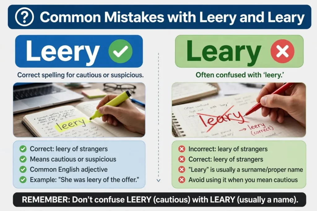 Common Mistakes with Leery or Leary