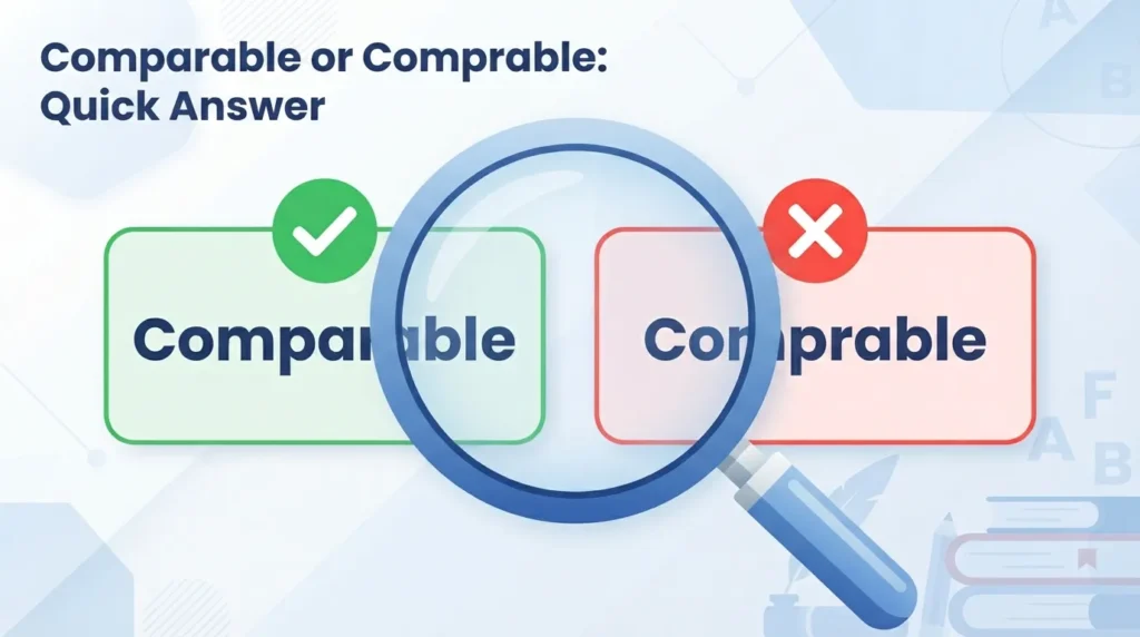 Comparable or Comprable: Quick Answer