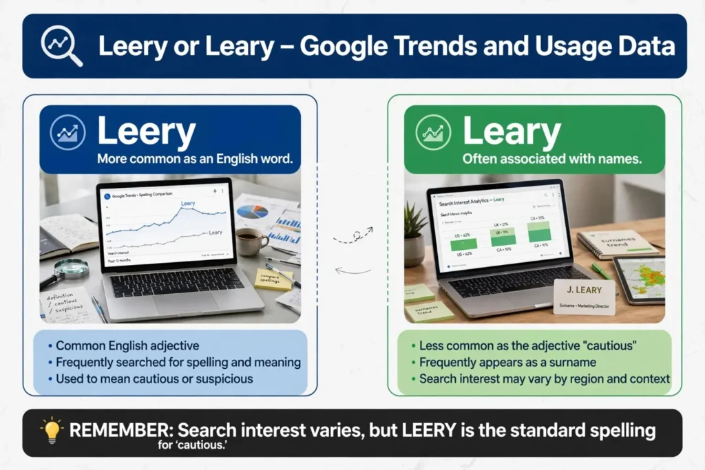Leery or Leary – Google Trends and Usage Data
