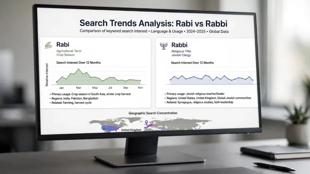 Rabi or Rabbi – Google Trends & Usage Data