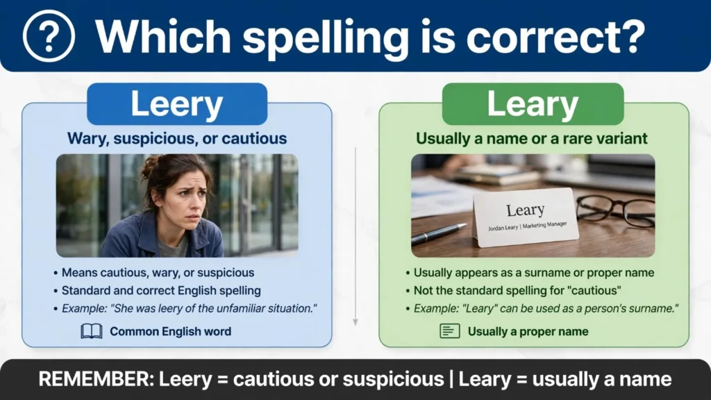 The Origin of Leery or Leary