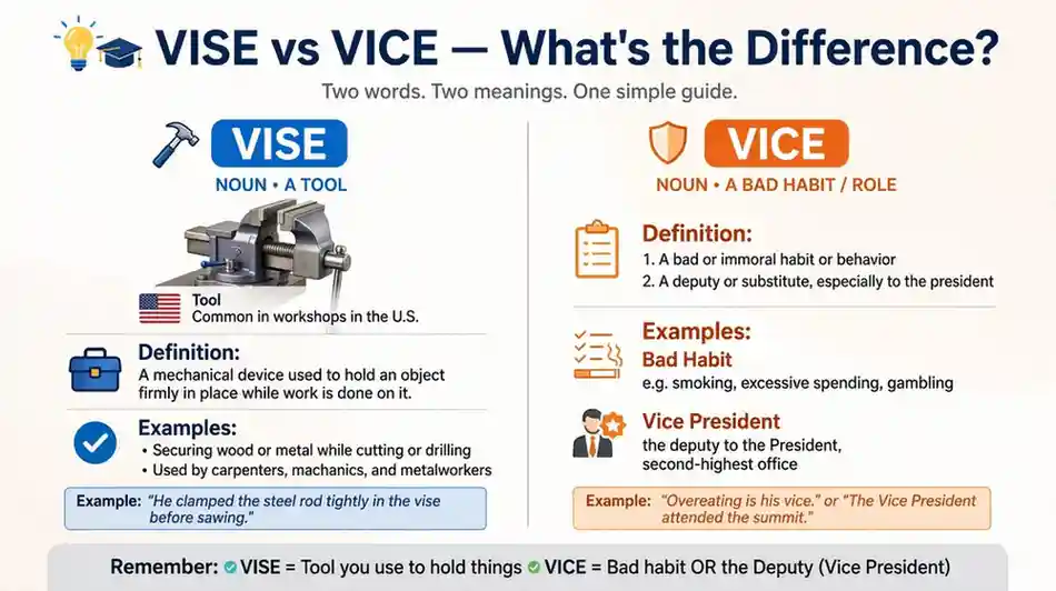 Vise or Vice in Everyday Examples