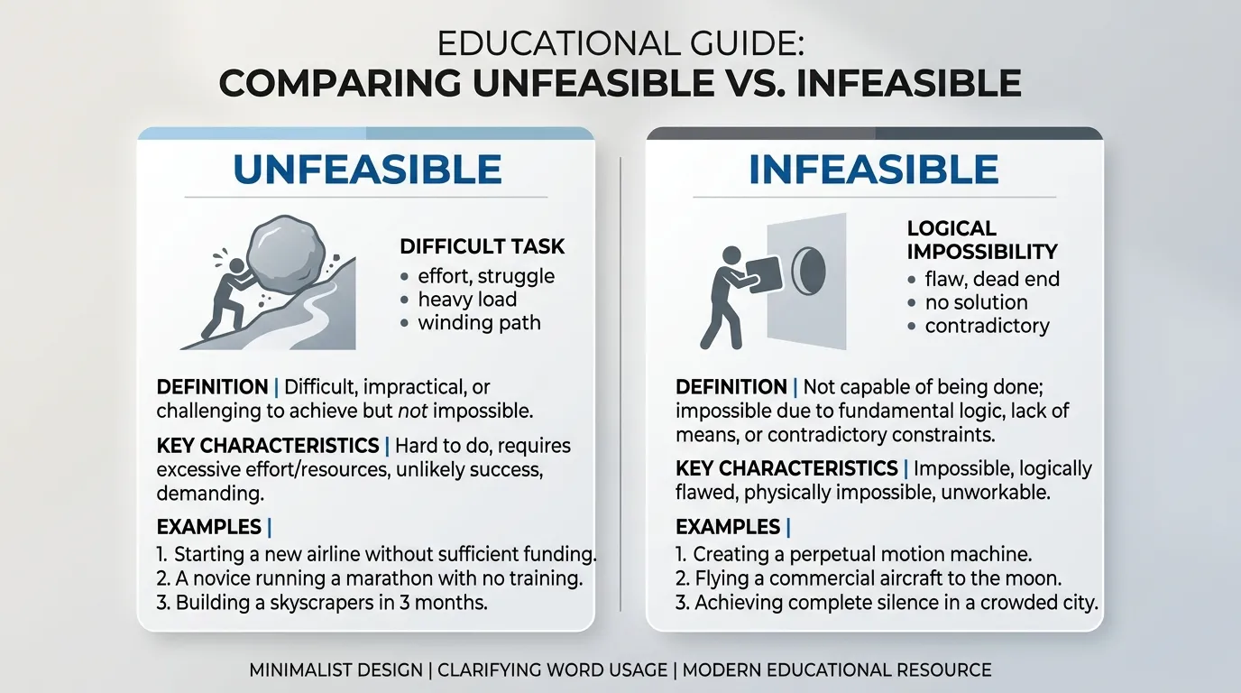 Unfeasible or Infeasible